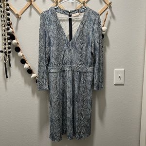 Tory Burch Blue Snakeskin Dress